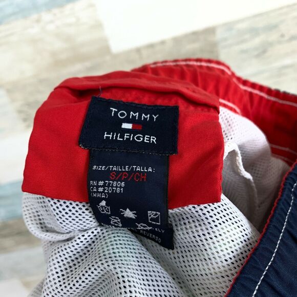 Tommy Hilfiger Hula Dancer Girls Swim Trunks Shorts Blue Hawaii Mens Small - Picture 6 of 7